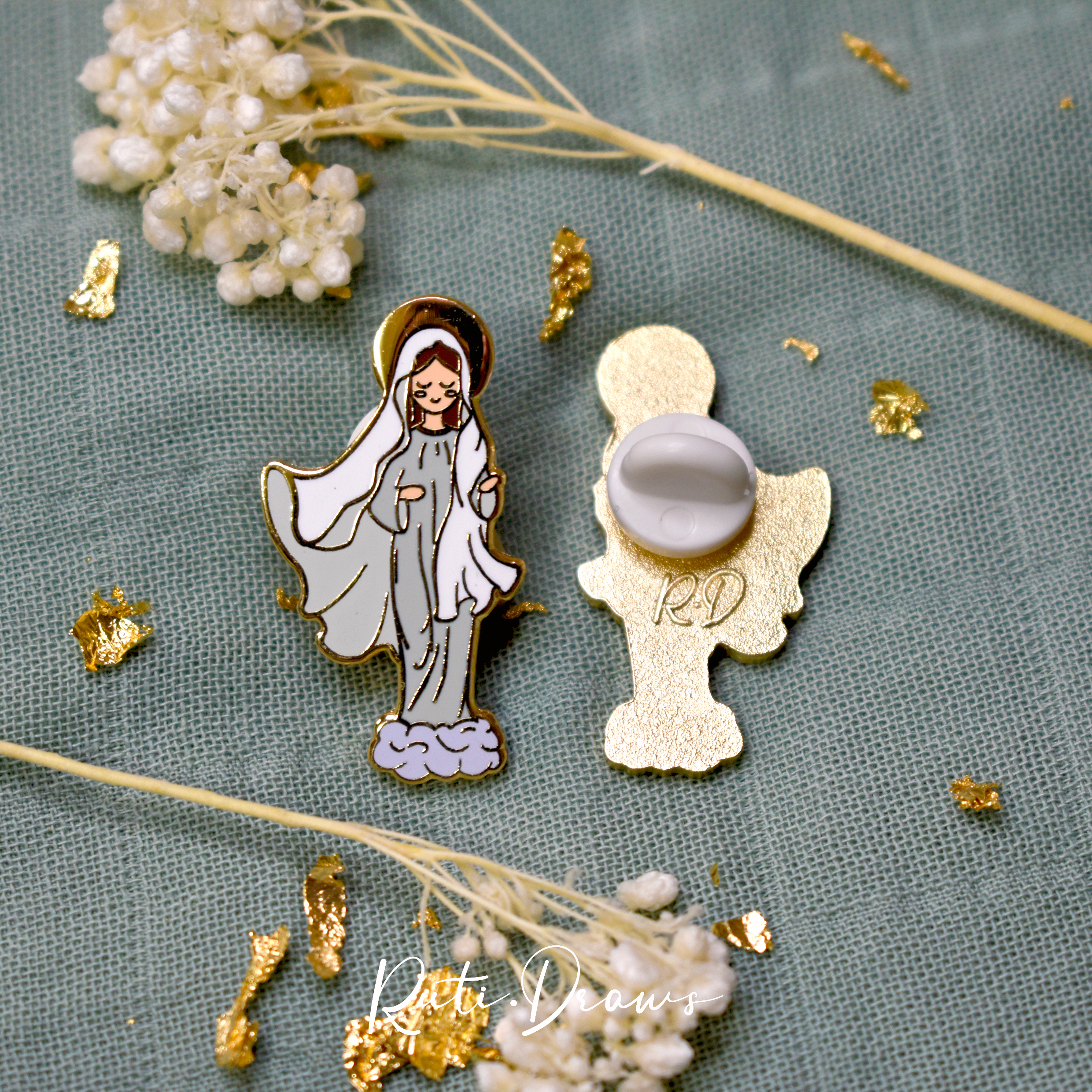 Back of the Our Lady of Medjugorje pin